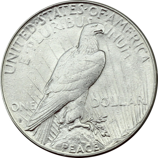 1925 S Peace Silver Dollar AU/BU Condition