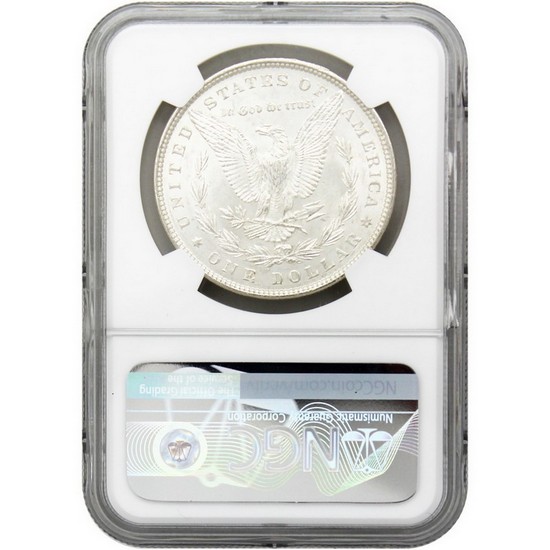1882 Morgan Silver Dollar MS64 NGC Flag Label