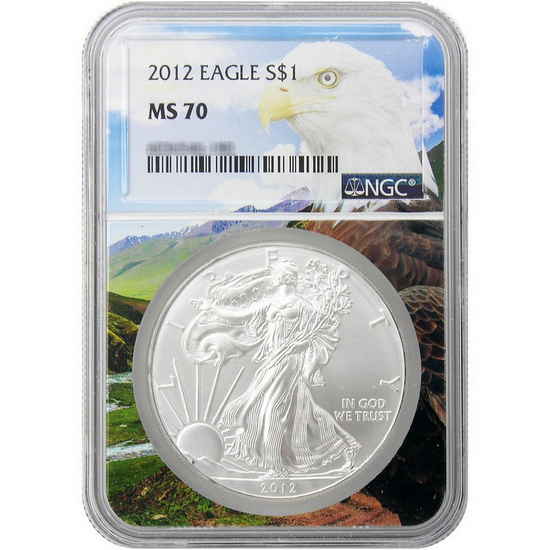 2012 Silver American Eagle MS70 NGC Eagle Core