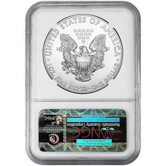 2021 (S) Silver American Eagle Type 1 Heraldic Eagle Emergency Production MS70 NGC Brown Label 2021 (S) Silver American Eagle Type 1 Heraldic Eagle Emergency Production MS70 NGC Brown Label