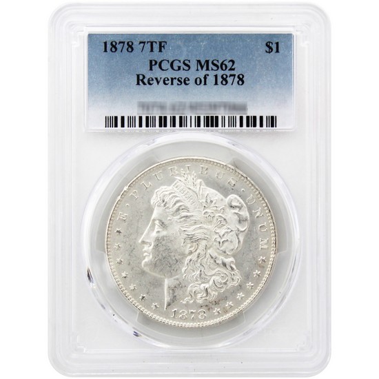 1878 7TF Morgan Silver Dollar MS63 NGC Morgan/Flag Label