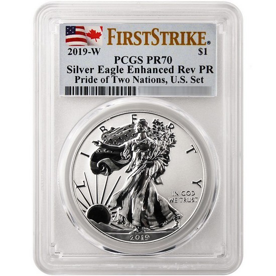2019 Pride of Two Nations 2-Coin Set 70 First Strike PGCS Dual Flag Label