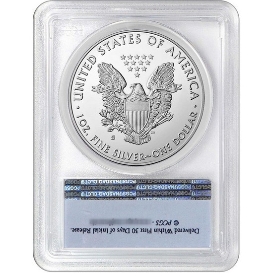 2018 S Silver American Eagle Coin PR70 FDI DCAM PCGS Flag Label 2018 S Silver American Eagle Coin PR70 FDI DCAM PCGS Flag Label