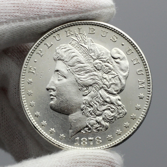 1878 8TF Morgan Silver Dollar AU/BU Condition