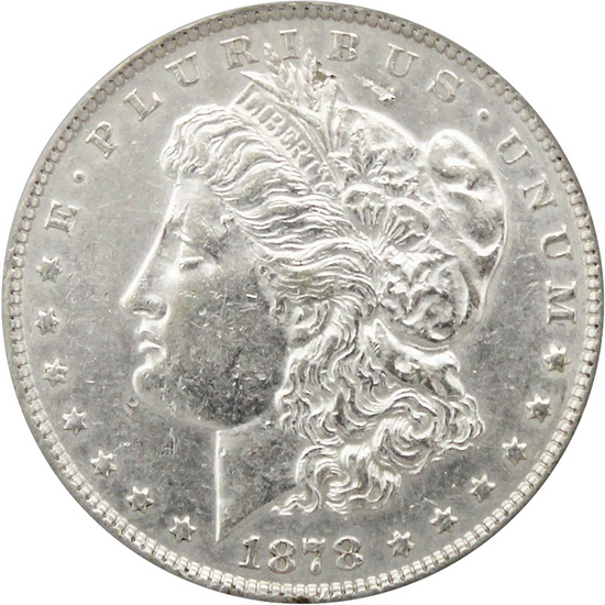 1878 Reverse of 1879 Morgan Silver Dollar AU/BU Condition