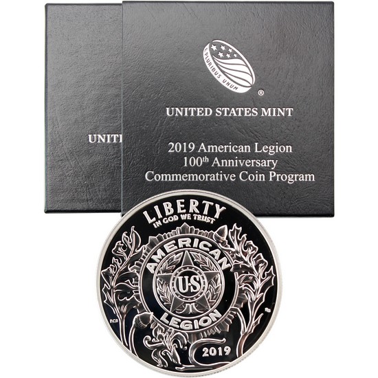 2019 P American Legion Silver Dollar PF Coin in OGP