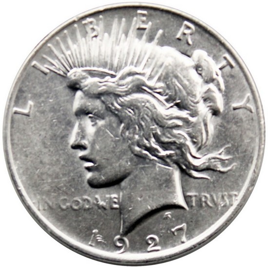 1927 D Peace Silver Dollar AU/BU Condition