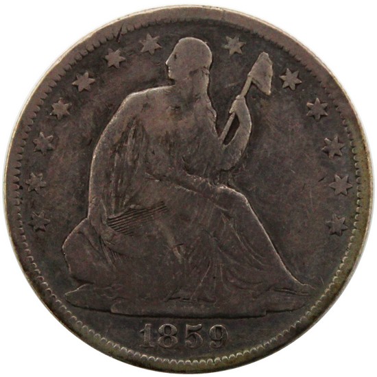 1859-O Seated Half Dollar Fine - Very Fine Condition