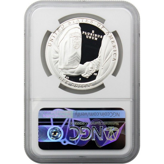 2021 P National Law Enforcement Silver Dollar PF69UC FDI NGC Memorial Fund Label