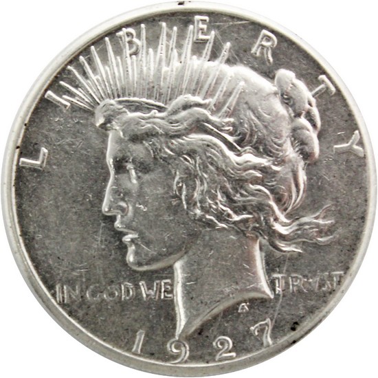 1927-S Peace Dollar Silver Very Good to Extra Fine Condition
