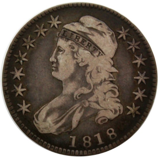 1818 Capped Bust Half Dollar in Fine to Very Fine Condition