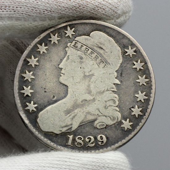 1829 Capped Bust Half Dollar in VG/F Condition