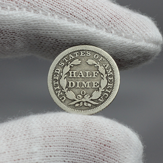 1857 O Liberty Seated Half Dime G/VG Condition 1857 O Liberty Seated Half Dime G/VG Condition