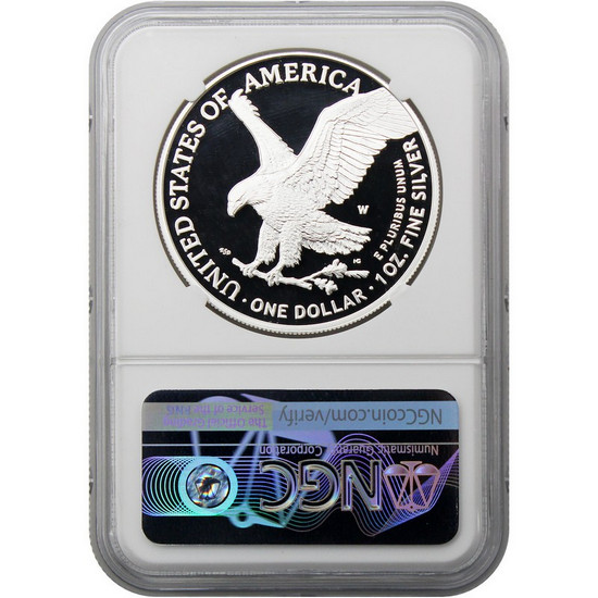 2021 W Type 2 Silver American Eagle Coin PF70 UC FDI NGC 1st Label