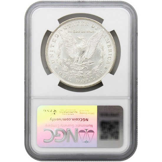 1885 Morgan Silver Dollar BU NGC Morgan/Flag Label 1885 Morgan Silver Dollar BU NGC Morgan/Flag Label