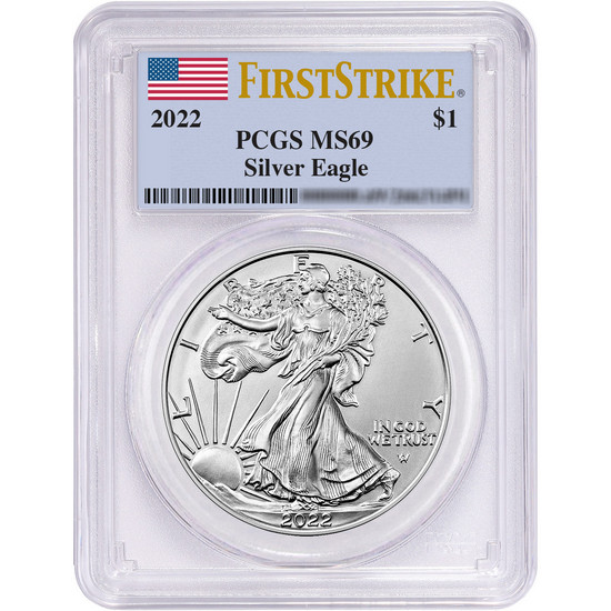 2022 Silver American Eagle MS69FS PCGS Flag Label