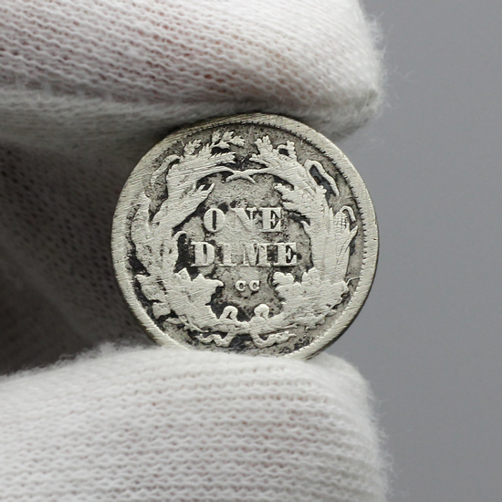 1875 CC Liberty Seated Dime VG/F Condition