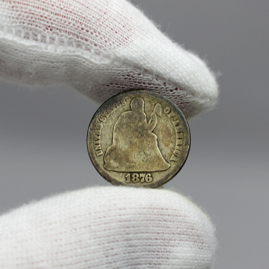 1876 CC Liberty Seated Dime G/VG Condition