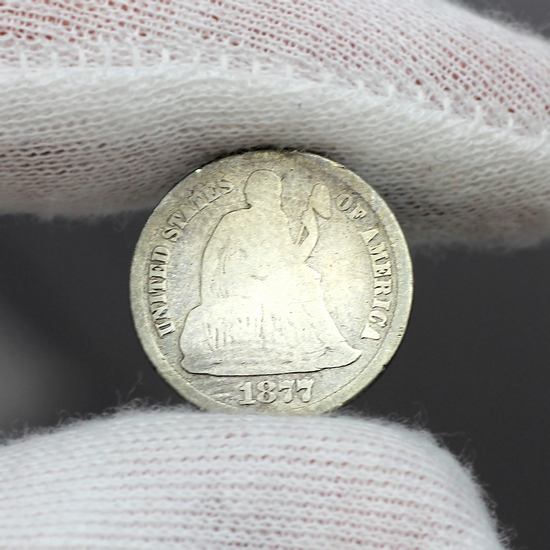 1877 CC Liberty Seated Dime G/VG Condition