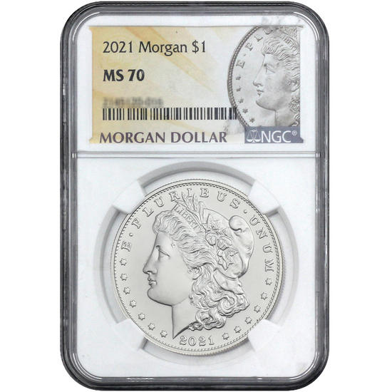 2021 100th Anniversary of the Last Morgan Silver Dollar MS70 NGC Morgan Label