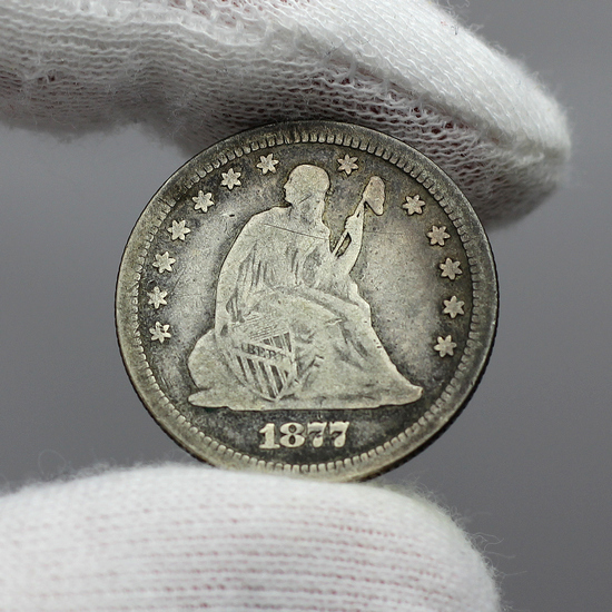 1877 Liberty Seated Quarter G/VG Condition
