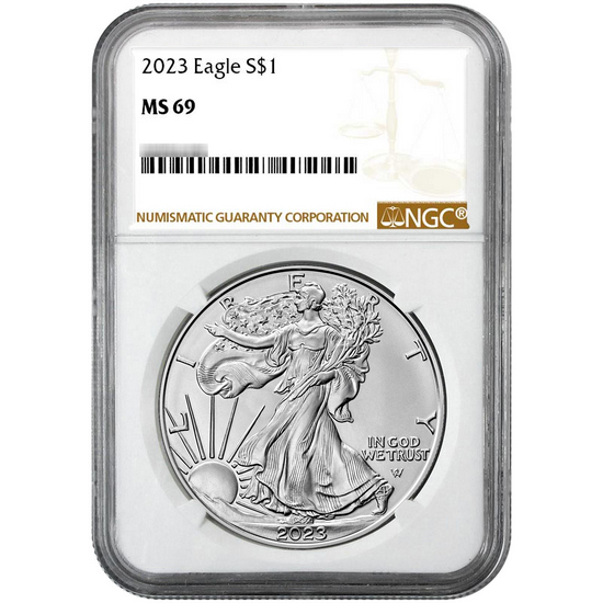 2023 Silver American Eagle MS69 NGC Brown Label