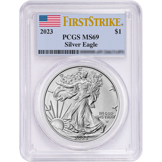 2023 Silver American Eagle MS69FS PCGS Flag Label