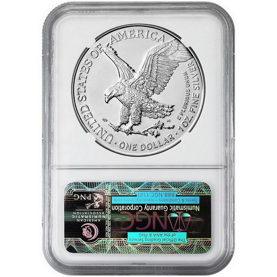 2023 Silver American Eagle MS10 FDI NGCX Label 2023 Silver American Eagle MS10 FDI NGCX Label