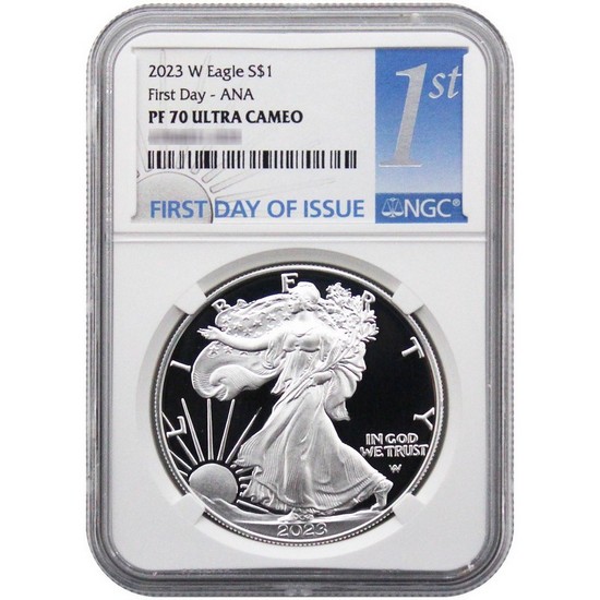 2023 SAE PF70UC FDI NGC ANA 1st Label | SilverTowne