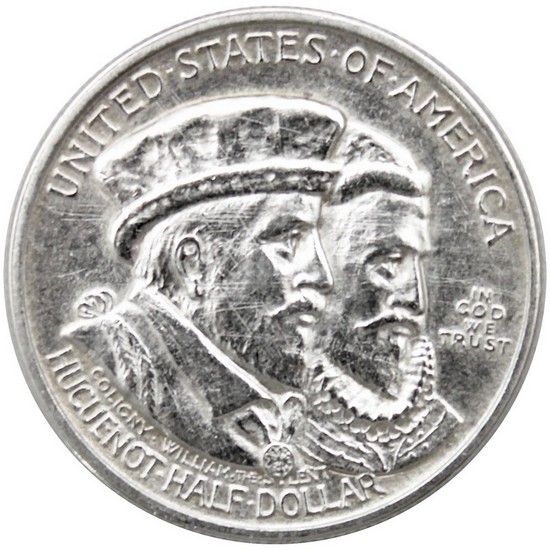 1924 Huguenot-Walloon Commem Tercentenary Half Dollar VF/XF Condition