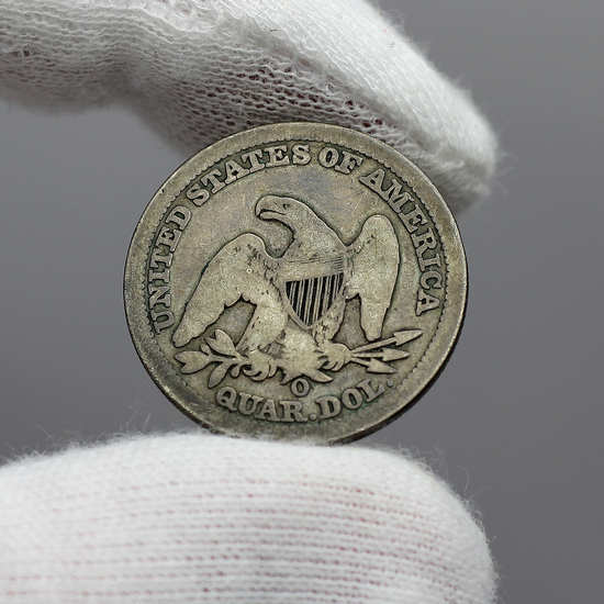 1850 O Liberty Seated Quarter VG/F Condition