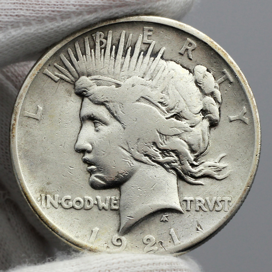 1921 Peace Dollar Silver VG/F Condition