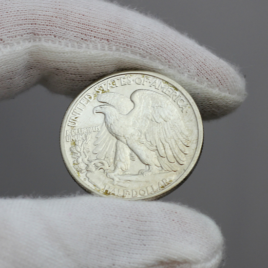 thumbnail image 2 of 1945-D Walking Liberty Half Dollar - About Uncirculated (AU) Condition - Denver Mint 2 of 3