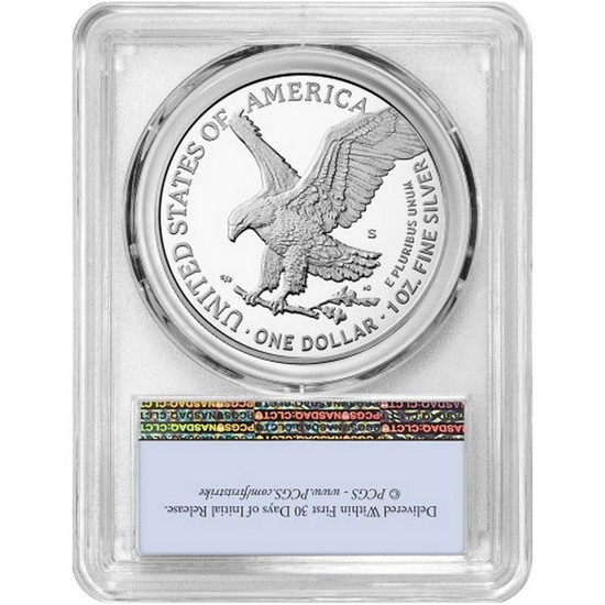 2023 S Silver American Eagle Coin PR69 DCAM FS PCGS Flag Label 2023 S Silver American Eagle Coin PR69 DCAM FS PCGS Flag Label