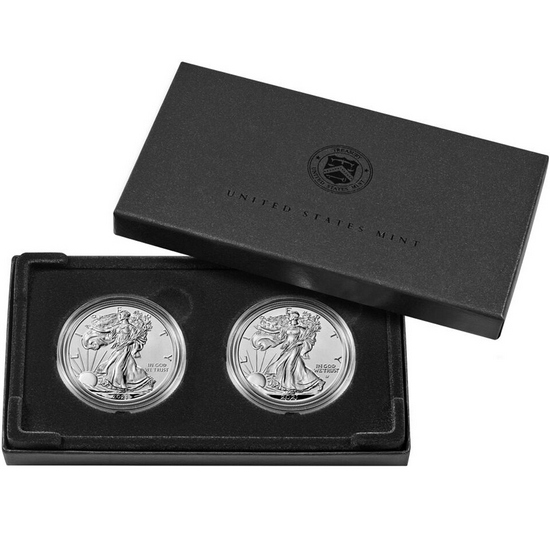 2021 Silver American Eagle Reverse Proof Designer Edition 2pc Silver Set in OGP