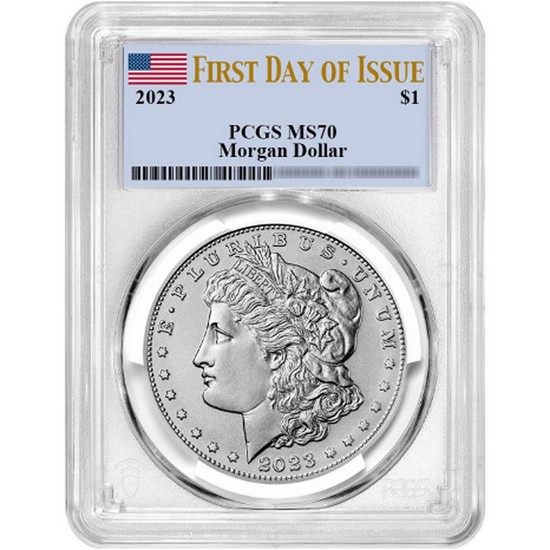 2023 Morgan and Peace Silver Dollar Set MS70 FDI PCGS Flag Label 2023 Morgan and Peace Silver Dollar Set MS70 FDI PCGS Flag Label