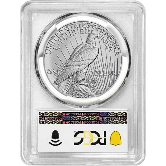 2023 Morgan and Peace Silver Dollar Set MS70 FDI PCGS Flag Label