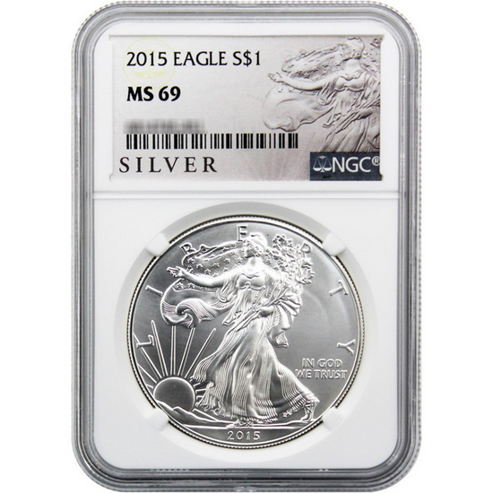 2015 Silver American Eagle MS69 NGC American Liberty Series Label