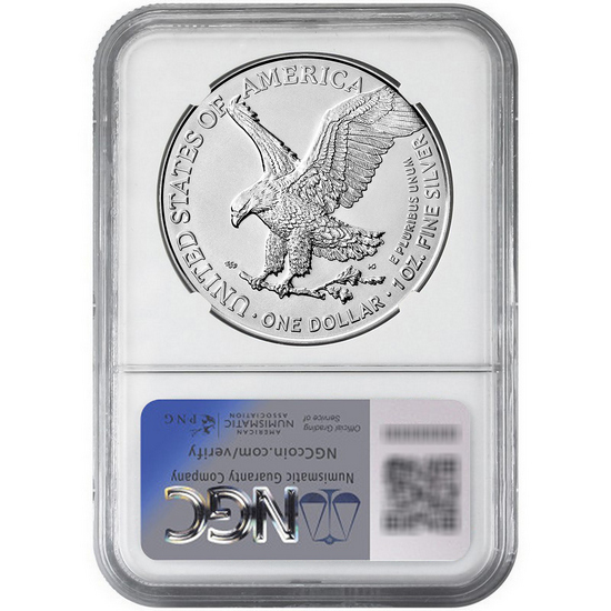 2024 Silver American Eagle Coin MS69 ER NGC Blue Label