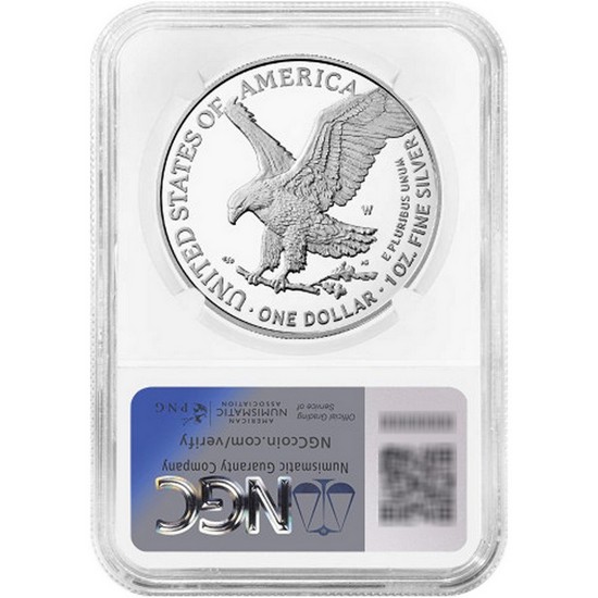2024 W Silver American Eagle Coin PF70 UC ER NGC Blue Label 2024 W Silver American Eagle Coin PF70 UC ER NGC Blue Label