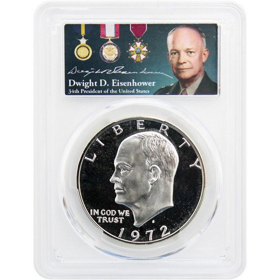 1972-S Eisenhower Dollar PR69 DCAM PCGS Ike Label