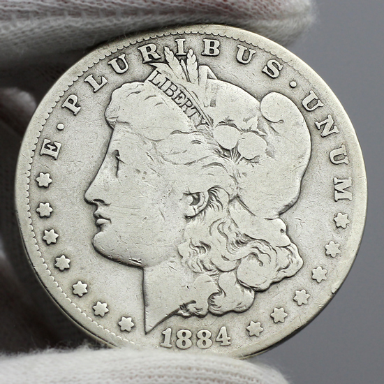 1884 CC Morgan Silver Dollar VG/VF Condition