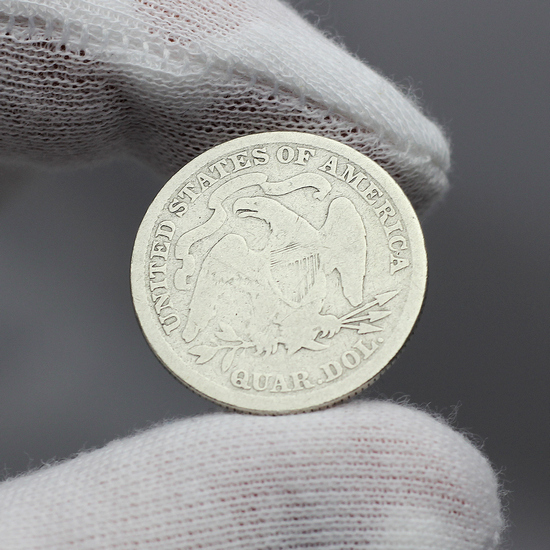 1875 Liberty Seated Quarter in G/VG Condition 1875 Liberty Seated Quarter in G/VG Condition