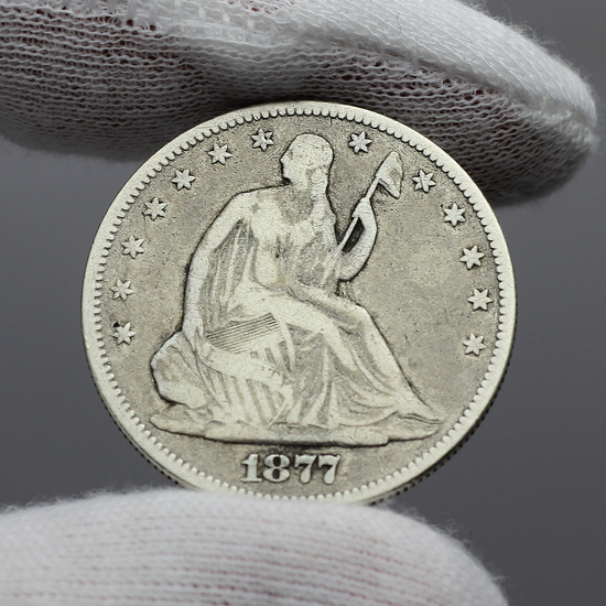 1877 Liberty Seated Half Dollar G/VG Condition