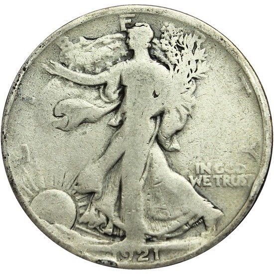 1921 Silver Walking Liberty Half Dollar G/VG