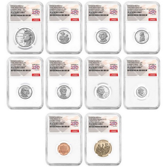 2026 S United States Mint Semiquincentennial Silver Proof Set PF70 UC FDI NGC America 250 Label