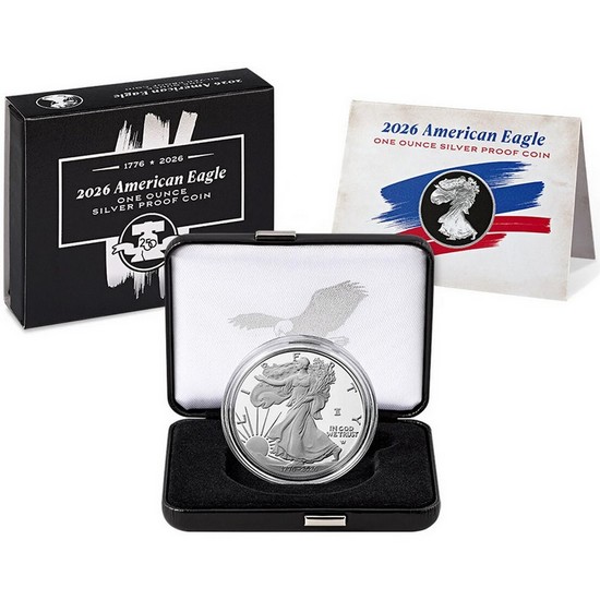 1776-2026 W Proof Silver Eagle 250th Anniversary Liberty Bell Privy OGP