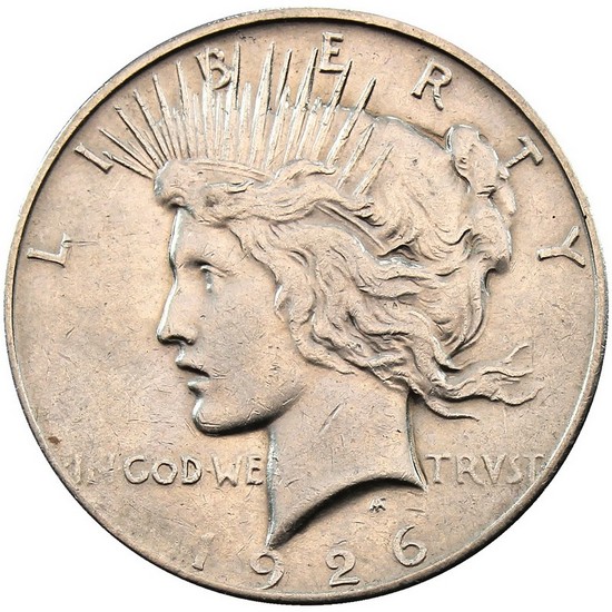 1926 D Silver Peace Dollar VF or Better