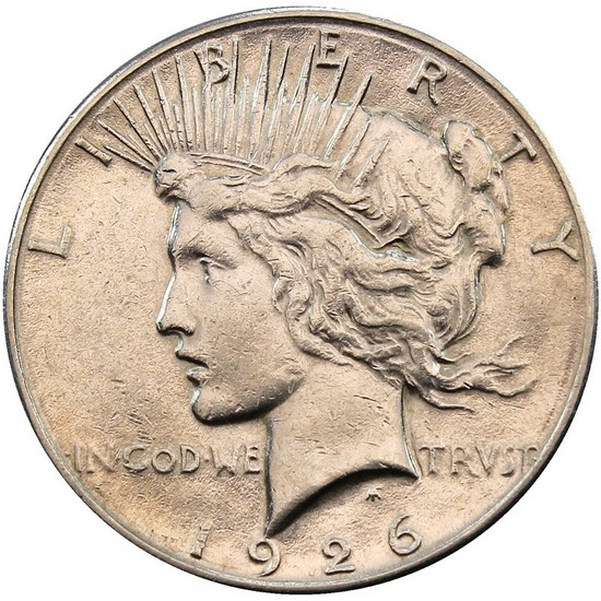 1926 D Silver Peace Dollar XF/AU Condition