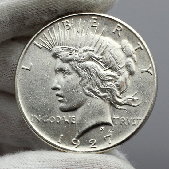 1927 S Silver Peace Dollar XF/AU Condition